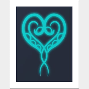 Passion Heart - Teal Posters and Art